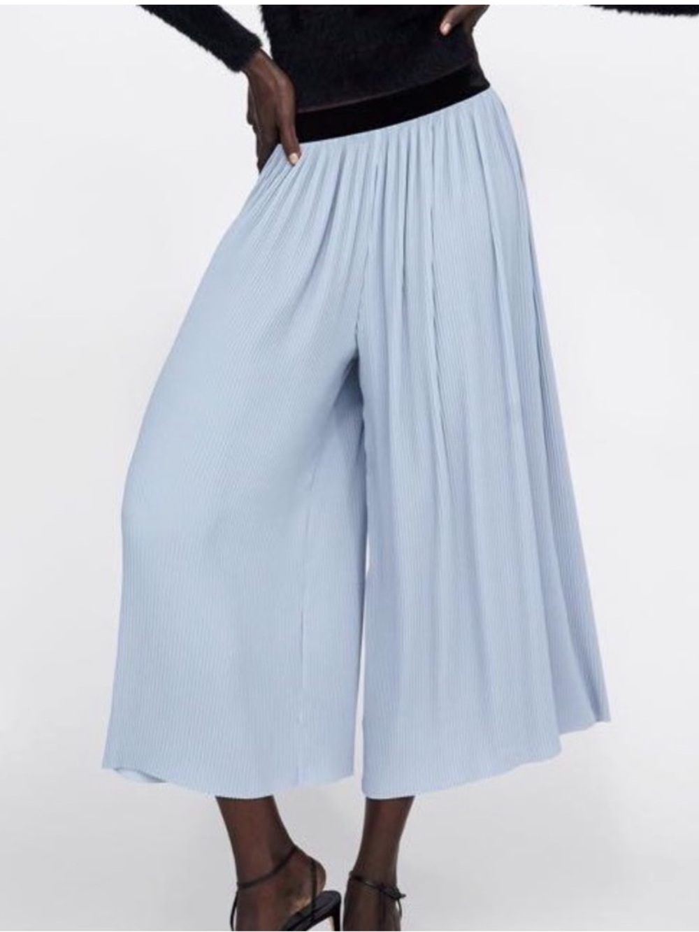 Zara Pleated Flare Pants